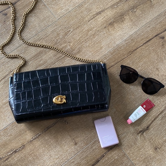 Coach Bags Coach Alexa Chain Shoulder Bag Croc Embossed Poshmark